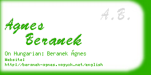 agnes beranek business card